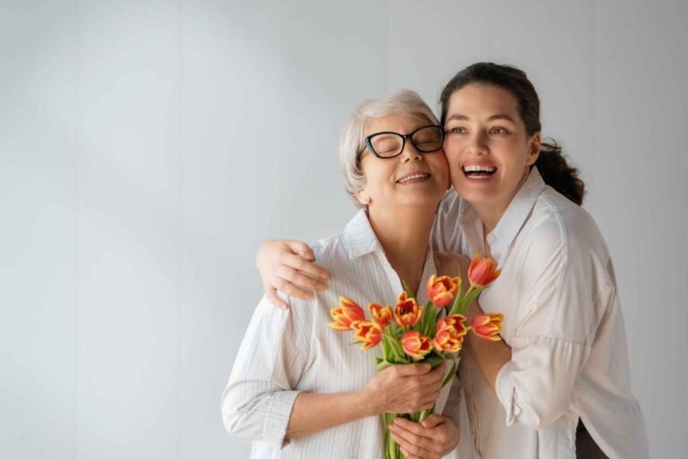 cadeau maman pas cher émouvant moment tendre mère et fille fleurs