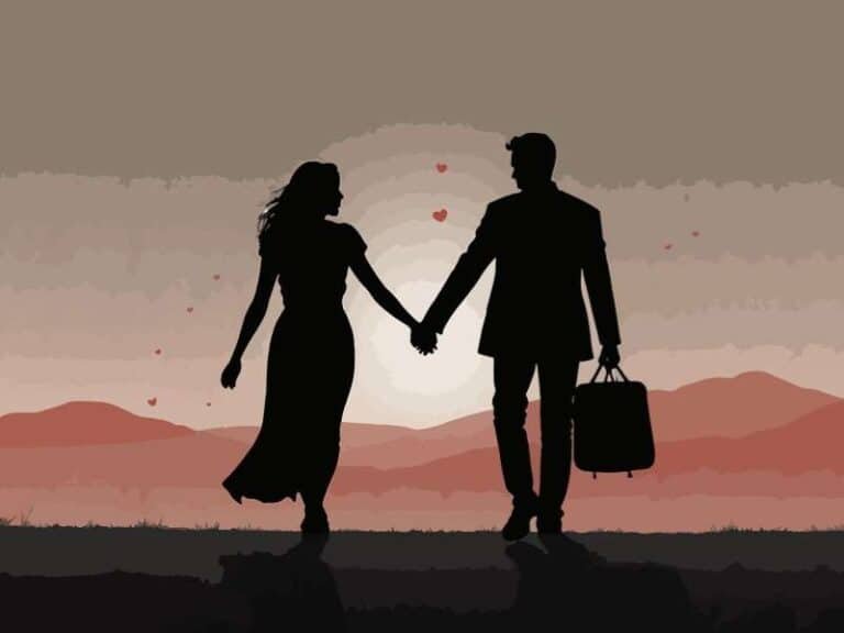 couple amoureux main dans la main illustrant des idées de cadeaux romantiques