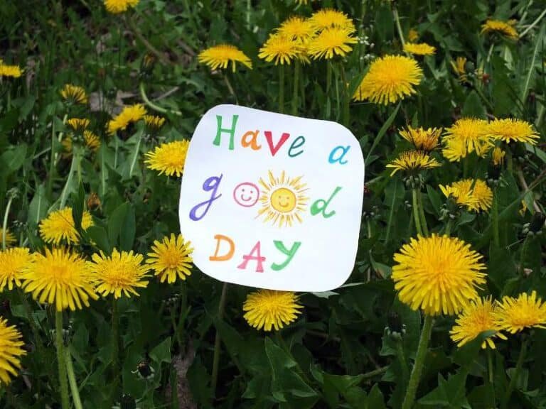 message have a good day illustrant une journée positive