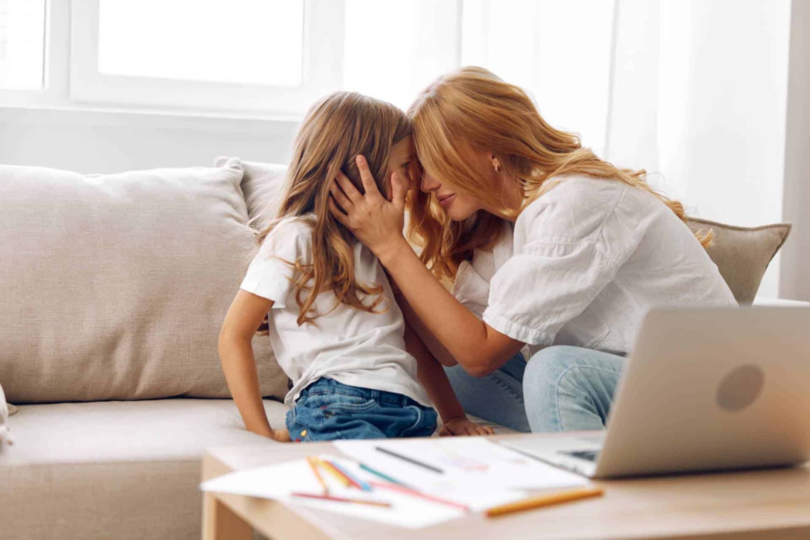 maman et enfant moment complice